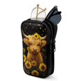thumbnail image 1 of SEANATIVE Double Glasses Case Zipper Glasses Pouch Bags with 2 Compartment, Stylish Printed Eyeglasses Case Mini Phone Purses Small Storage Bag for Eyeglasses, Highland Cow Sunflower Black, 1 of 7