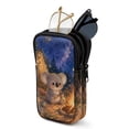 thumbnail image 1 of SEANATIVE Dual Compartment Eyeglass Case Neoprene Glasses Case with Zipper Eyewear Pouch Shockproof Lightweight Sunglasses Holder Pouch for Travel Outdoor Work, Cute Koala Galaxy Pattern, 1 of 7