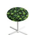 thumbnail image 1 of SEANATIVE Fitted Round Table Covers 24 x 24 Inch Highboy Tablecloth Easy to Install Cocktail Topper Cap Cover Small Bar Tablecloths for Parties Events Decor, Clover Leaf St. Patrick's Day Green, 1 of 7