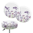 thumbnail image 1 of SEANATIVE Floral Butterfly Bar Stool Covers Set of 2 Piece Stool Seat Cushion Slipcover 14"-16" Size L Stool Seat Replacement Stool Cushion Topper Kitchen Accessories, 1 of 7