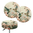 thumbnail image 1 of SEANATIVE Floral Hummingbird Round Stool Covers Size S Reusable Round Bar Stool Cover with Elastic Edge 2 PCS Dustproof Stool Cushion Covers Round Decoration, 1 of 7