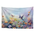 thumbnail image 1 of SEANATIVE Floral Hummingbird Tapestries for Bedroom Small Wall Hanging Tapestry Aesthetic Tapestry Small Tapestry for Office Mini Tapestry Home Decor 36H*24W Inches, 1 of 6