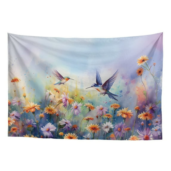 SEANATIVE Floral Hummingbird Tapestries for Bedroom Small Wall Hanging Tapestry Aesthetic Tapestry Small Tapestry for Office Mini Tapestry Home Decor 36H*24W Inches