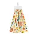 thumbnail image 1 of SEANATIVE Flowers Hand Towels with Hanging Loops Absorbent Hand Tie Towel Fast Drying Hand Towels for Wiping Hands Machine Washable Hang Towel for Home Bathroom Kitchen Decor 2 Piece, 1 of 7