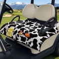 thumbnail image 1 of SEANATIVE Foldable Golf Cart Seat Cover, Easy to Carry, Stain-resistant Portable Golf Cart Towel Blanket for 2-Person Seats, Fit for EZGO TXT/RXV, Club Car DS, Cow Print Black White, 1 of 7