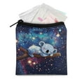 thumbnail image 1 of SEANATIVE Galaxy Koala Sanitary Napkin Storage Bag for Girls Sanitary Pads Pouches with Zipper Lightweight Period Bag for Women 2 Piece Easy to Clean Period Gifts for Girls, 1 of 7