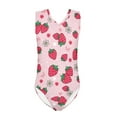 thumbnail image 1 of SEANATIVE Girls Bathing Suit One Piece Floral Strawberry Beach Bikini Swimming Suit for Kids Size 7-8 Y Breathable V Neck Kids Girls Swimsuit Tankini, 1 of 7