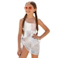 thumbnail image 1 of SEANATIVE Girls Swimwear Set One Piece Swimsuit with Swim Cover Ups Stylish Cut Out Bathing Suit for Vacation Beach Summer Holiday, Size 11-12, Floral Patchwork Pattern Pink, 1 of 7
