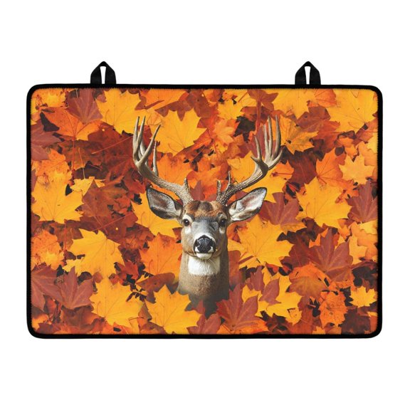 SEANATIVE Glass Stove Top Cover Heat-Resistant Flat Top Stove Cover Mat Multi-Purpose Induction Cooktop Mat Foldable Stovetop Protector Pad Easy to Store, Hunting Forest Camo Leaf Deer
