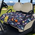 thumbnail image 1 of SEANATIVE Golf Cart Accessories Universal Golf Cart Seat Covers Portable Foldable Design, Anti-Scratch Non-Slip Club Car Front Seat Blanket Towel Machine Washable, Hippie Flower Lotus Violet Blue, 1 of 7