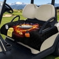 thumbnail image 1 of SEANATIVE Golf Cart Bench Seat Covers Towel Blanket with 4 Pockets, Patriotic Decoration Club Car Seat Covers Fits EZGO Yamaha 2-Person Carts, American Flag Golf Ball Fire Print, 1 of 7