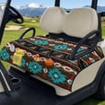 thumbnail image 1 of SEANATIVE Golf Cart Seat Covers for 2-Person Seats, Suitable for EZGO, Yamaha, Club Car and More, Scratch-resistant All Weather Golf Cart Accessory, Aztec Pattern Brown Teal, 1 of 7