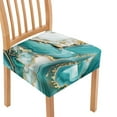thumbnail image 1 of SEANATIVE Green Marble Print Chair Covers for Dining Chairs Square Dining Chair Seat Covers Set of 2 Lightweight Dinning Chair Upholstered Cover for Home Dining Room Kitchen, 1 of 7