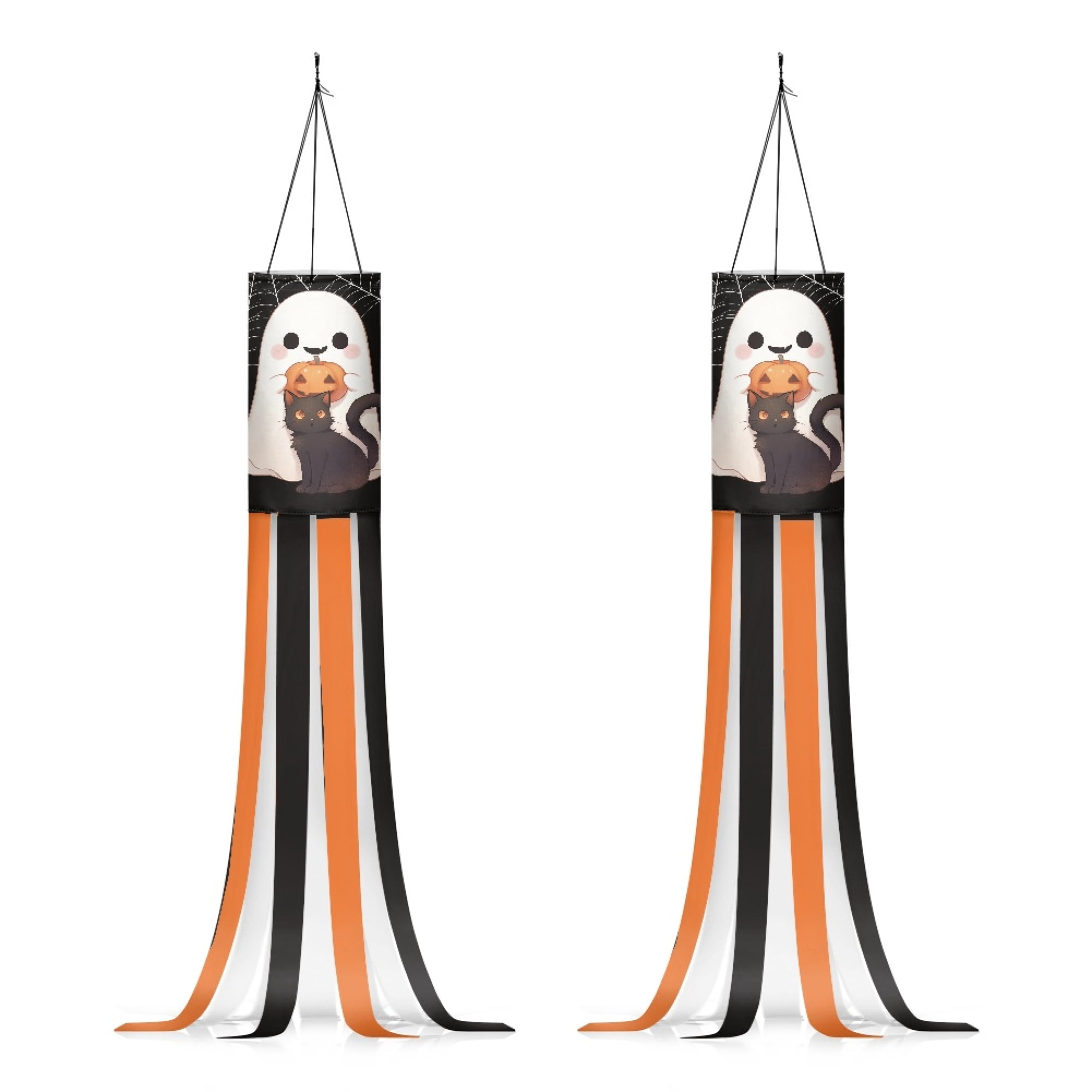 SEANATIVE Halloween Black Cat Garden Windsock Outdoor Hanging Windsock ...