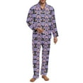 thumbnail image 1 of SEANATIVE Halloween Pajamas for Men Pumpkin Ghost Sleepwear Tops and Pants Set Plus Size S Button Down Pajamas Long Sleeve Pjs for Mens Halloween Pajama Pants 2 Piece, 1 of 6
