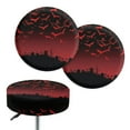 thumbnail image 1 of SEANATIVE Halloween Red Bats Round Stool Cover Stretch Round 14-16 Inch Bar Chair Cover Set of 2 Home Decor Kitchen Accessories Chairs Cover Size L Round Barstool Set, 1 of 7