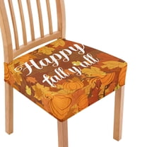 SEANATIVE Happy Thanksgiving Dining Chair Covers 2 Pack Chair Seat Covers for Dining Room Universal Chair Slip Covers Dining Chair Slipcovers Fall Farmhouse Dining Chair Upholstered Covers