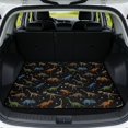 thumbnail image 1 of SEANATIVE Heavy Duty Cargo Liner Car Rear Trunk Protector Decorative Car Trunk Mat All Weather Automotive Accessories Travel Essential for Car/SUV/Sedan, Dinosaur Skeleton Print Black, 1 of 4