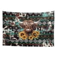 thumbnail image 1 of SEANATIVE Highland Cow Sunflower Tapestry Aztec Ethnic Tapestry for Bedroom Small Wall Hanging Tapestry for Office Decor Mini Tapestry for Cafe Small Tapestry for Gallery Wall Displays, 1 of 6