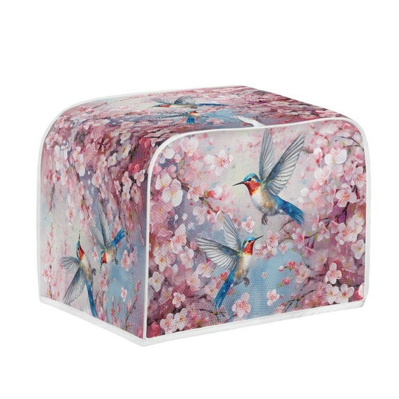 SEANATIVE Hummingbird 2 Slice Toaster Dust Cover Bread Toaster Oven Dustproof Cover Kitchen Bakeware Protector Cherry Blossom Dustproof Fingerprint Protection Gifts