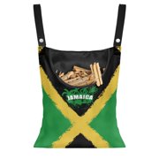 SEANATIVE Jamaica Flag Clothes Pins Bag Holder Outdoor Soft Clothes Pin Hanging Bag Clothes Pin Storage Bags Clothes Pins Holder Bag Clothespin Storage Bag, 14.5x12 Inch