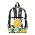 thumbnail image 1 of SEANATIVE Kids Clear Backpack with Front Pocket Adjustable Straps Transparent Clear Bag Girls See Through Travel Stadium School Bags PVC Bookbag, Lemon Pattern, 1 of 7