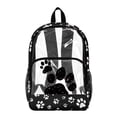 thumbnail image 1 of SEANATIVE Kids Clear Backpack for Girls Boys Transparent See Through School Bookbag Stylish Design Heavy Duty PVC Backpack for Travel School, Paw Pattern Black, 1 of 7