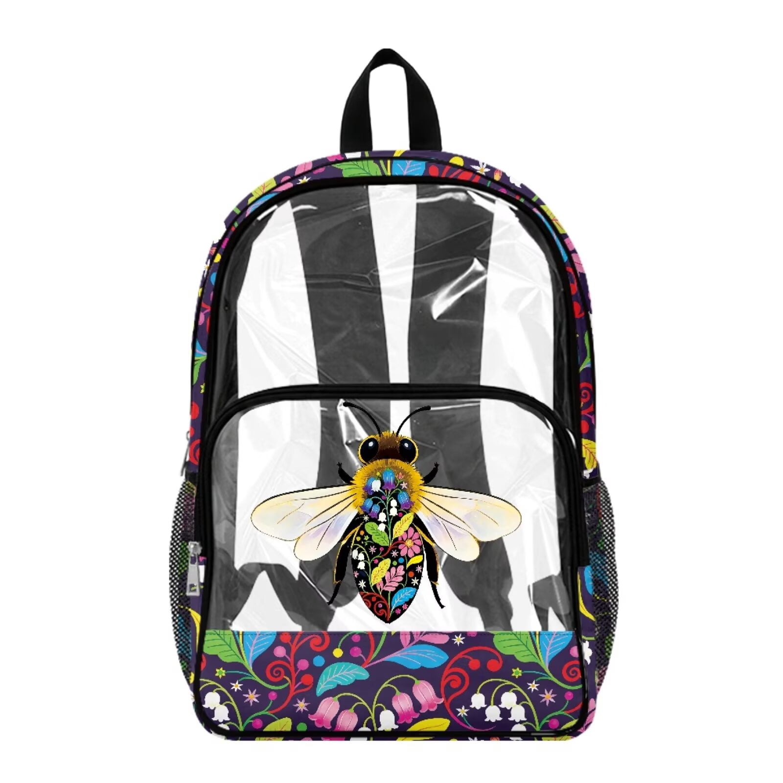 Translucent Printable Paper SEANATIVE Kids Clear Backpack PVC Transparent Backpacks See Through ...