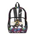 thumbnail image 1 of SEANATIVE Kids Clear Backpack PVC Transparent Backpacks See Through School Bookbag Colorful Flower Pattern Lightweight Travel Clear Bag School Supplies for Boys Girls, Floral Bee Print, 1 of 7