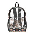 thumbnail image 1 of SEANATIVE Kids Clear Backpacks Transparent Bookbag Trendy School Bag with Side Pockets, Clear Bag Travel Rucksack School Supplies for Boys Girls, Aztec Highland Cow Ethnic Print, 1 of 7