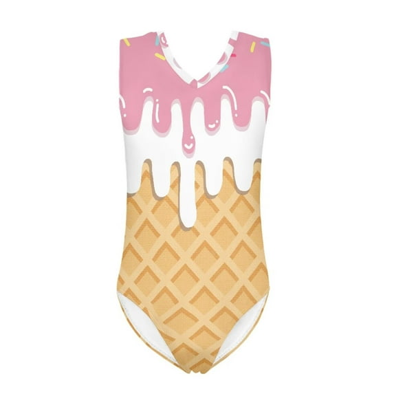 SEANATIVE Kids Girls Bathing Suit One-Piece Quick Dry Soft Kids Beachwear Swimsuit Size 7-8 Y Strawberry Cream Tank Top Activewear Bikini