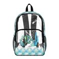 thumbnail image 1 of SEANATIVE Kids See Through Backpack for Children Clear Bag Transparent School Bookbag PVC Daypack Security Check Clear Bookbag for Preschool Elementary, Fish Coral Seashell Blue, 1 of 7