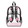 thumbnail image 1 of SEANATIVE Kids See Through Backpack Clear Transparent Bag School Bookbag Stylish Daypack PVC Rucksacks for Elementary Middle High School Student, Cute Cat Pattern Pink, 1 of 7