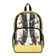thumbnail image 1 of SEANATIVE Kids See Through Backpack Clear Transparent Bag School Bookbag Stylish Daypack PVC Rucksacks for Elementary Middle High School Student, Cute Dachshund Dog Flower, 1 of 7