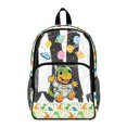 thumbnail image 1 of SEANATIVE Kids Transparent Backpack Clear Bookbag See Through School Bag Heavy Duty PVC 2026 Trendy Backpacks for Preschool Elementary Students, Dinosaur Astronaut Planet Pattern, 1 of 7