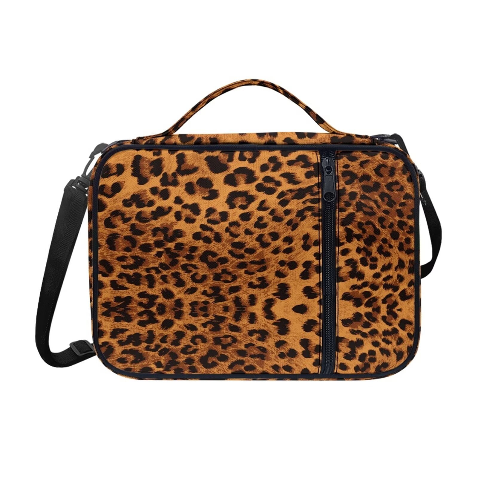 SEANATIVE Lightweight Bible Cover for Women Leopard Print Bible Crossbody Bags with Adjustable Straps Leisure Christian Bible Storage Bag