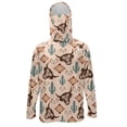 thumbnail image 1 of SEANATIVE Long Sleeve Fishing Hoodie for Men UV Protection Tops Breathable Lightweight Athletic Shirt Outdoor Sport Apparel, 4XL, Highland Cow Skull Cactus Aztec Pattern Beige, 1 of 7