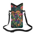 thumbnail image 1 of SEANATIVE Men Women Cross Body Phone Purse Neoprene Mobile Phone Bag with Adjustable Strap Lightweight Mini Smartphone Purse Travel Essentials for Phone, Keys, Small Wallet, Mushroom Leaf Flower, 1 of 7