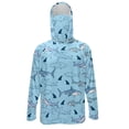 thumbnail image 1 of SEANATIVE Men's Fishing Rash Guard, Sun Protection Long Sleeve Fishing Shirt Pullover with Mesh Face Mask Sun Protective Shirt Summer Outfits for Outdoor, XL, Shark Light Blue, 1 of 7