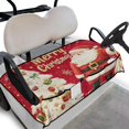 thumbnail image 1 of SEANATIVE Merry Christmas Golf Cart Seat Covers Santa Claus Golf Cart Cover with Pockets Breathable Golf Cart Cushion Cover Fits for Club Car and More 2 Person Seats Golf Carts Easy to Install, 1 of 7