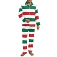 thumbnail image 1 of SEANATIVE Mexico Flag Pajamas for Men 2 Piece Button Down Size 2XL Pajamas Long Sleeve Sleepwear Tops with Pants Lightweight Pj Set Night Wear Daily Loungewear with Pockets, 1 of 6