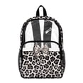 thumbnail image 1 of SEANATIVE Middle School Clear Backpack Kids Transparent Bookbag See Through Daypack Heavy Duty PVC Schoolbag School Accessory for Boys Girls Teens, Leopard Bow Print Gray, 1 of 7