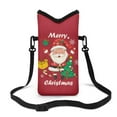 thumbnail image 1 of SEANATIVE Mini Cellphone Crossbody Bag for Woman Man Neoprene Smartphone Pouch Bag Shockproof and Waterproof Open Pocket Design Phone Bag, Santa Claus Merry Christmas Tree Candy Cane Red, 1 of 7