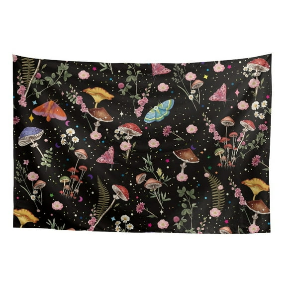 SEANATIVE Mushroom Flower Tapestry Decor for Bedroom Tapestry Wall Hanging Tapestries for Bedroom Aesthetic Wall Tapestry for Living Room Door Tapestry for Indoor Outdoor Use
