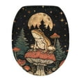 thumbnail image 1 of SEANATIVE Mushroom Frog Toilet Seat Cover Elongated Toilet Lid Covers with Elastic Edge Soft Toilet Seat Lid Cover Toilet Protector Cover, Machine Washable, 1 of 6