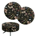 thumbnail image 1 of SEANATIVE Mushroom Plants Round Stool Covers Set of 2 Stretchy Circle Bar Stool Covers Decoration Size M Aesthetic Round Bar Stool Seat Cover with Elastic Edge, 1 of 7