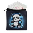 thumbnail image 1 of SEANATIVE Music Panda Sanitary Napkin Storage Bag Tampons Organizer with Zipper for Women Girls Lightweight Menstrual Pad Period Bag Tampons Zipper Organizer Bag, 1 of 7