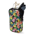 thumbnail image 1 of SEANATIVE Neoprene Eyewear Pouch Zipper Glasses Case Shockproof Anti-Scratch Eyeglasses Case Lightweight Women Men Sunglasses Holder Bag for Outdoor Office Travel, Tropical Floral Leaf, 1 of 7
