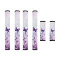 thumbnail image 1 of SEANATIVE Neoprene Fridge Microwave Door Handle Covers Set of 6 Protective Electrical Appliance Decor Handles Waterproof Kitchen Decorations Keep Off Smudges Fingerprints, Butterfly Flowers Violet, 1 of 7
