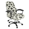 thumbnail image 1 of SEANATIVE Office Chair Cover Computer Chair Slipcover Stretchable High Back Chair Slipcover Removable Swivel Chair Cover Soft Machine Washable Chair Protector, L, Black Paw Print, 1 of 7